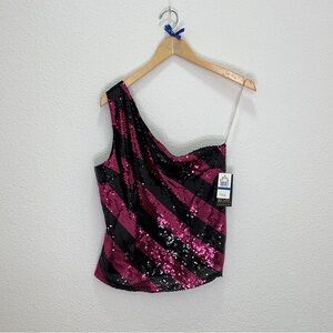 NWT Grass Collection One Shoulder Top